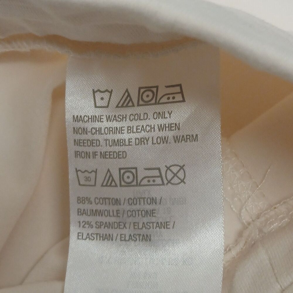 SUSAN GRAVER Weekend Cargo Pants Women's Cream/Off White Pull-On Stretch Medium - Picture 8 of 10